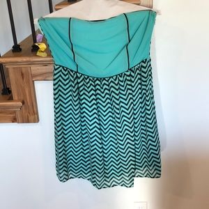 Chevron Strapless Dress